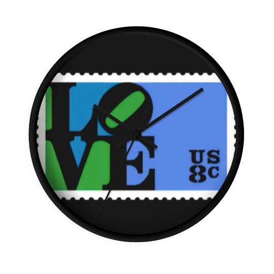 Discover Love Stamp Stencil (Robert Indiana) - Love - Wall Clocks