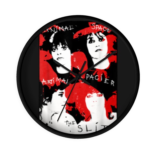 Discover the slits band punk rock distressed colorful grungy vintage Wall Clocks