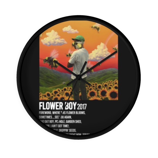 Discover Minimalist Album Music Wall Clocks, Tyler Flower Boy Tour Album, Album Music Trend 2023 Wall Clocks