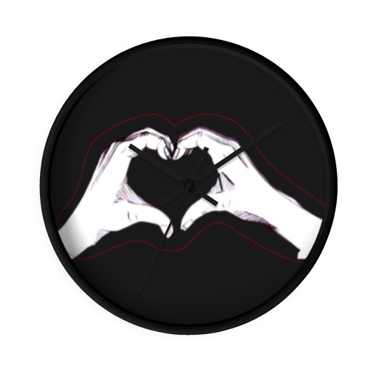 Discover Two hands making a heart Wall Clocks