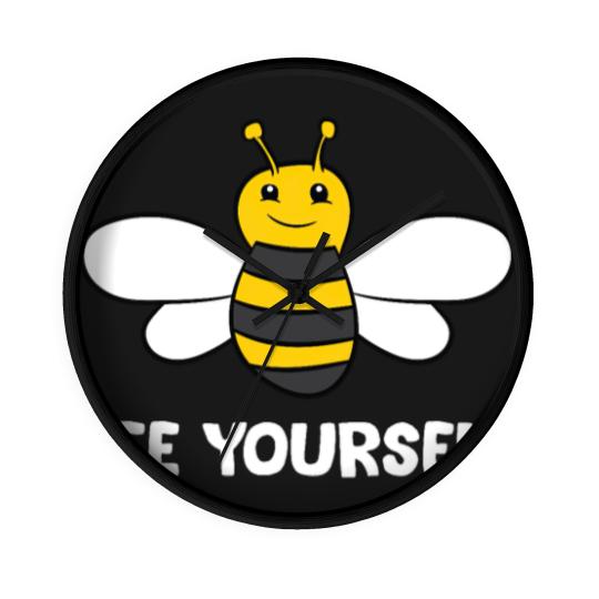 Discover Bee Yourself Love Bees Wall Clocks