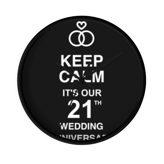 Discover Marriage Mariage Wedding Anniversary 21 21st Wall Clocks