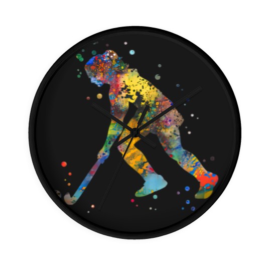 Discover Field hockey girl Wall Clocks