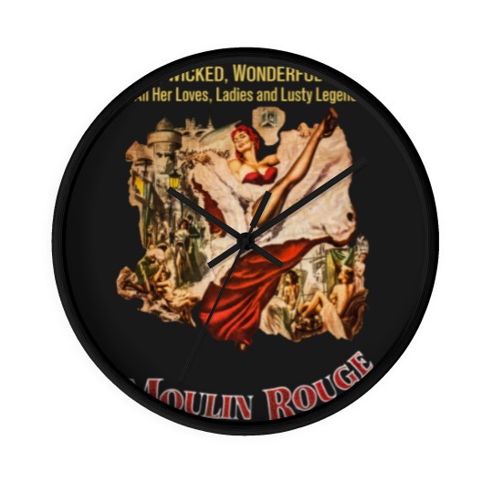 Discover Moulin Rouge V3 Poster Men Wall Clocks