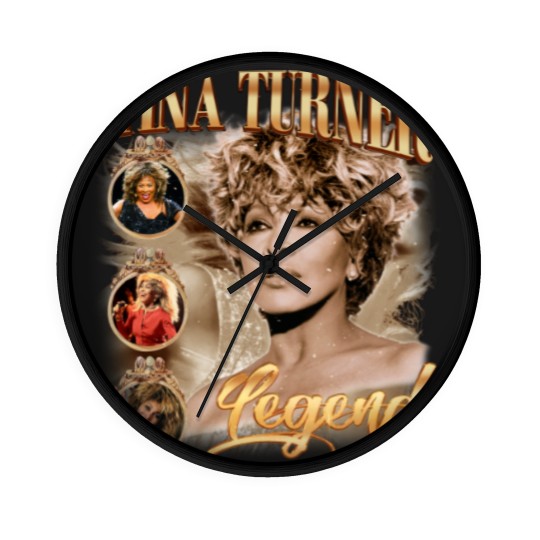 Discover Tina Turner Legend Music Wall Clocks, R.I.P 1939-2023 Tina Turner Rock Retro Vintage Wall Clocks