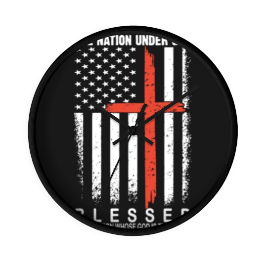 Discover One nation under god blessed is the nation whose Wall Clocks