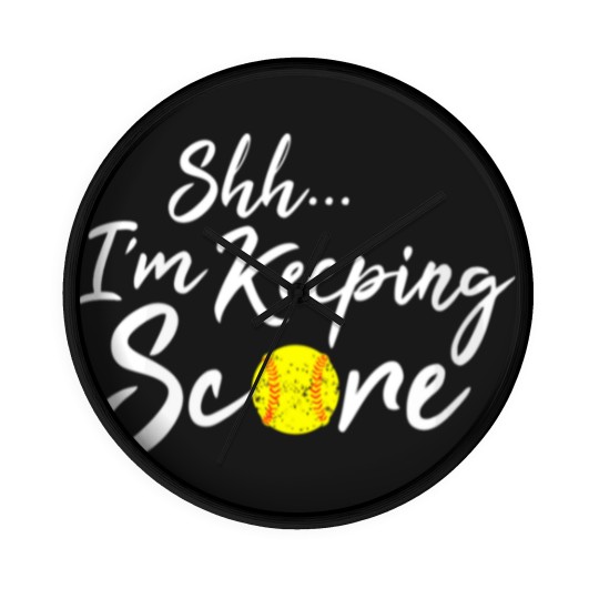 Discover Scorekeeper Softball Team Scorebook Keeper Gift Te Wall Clocks