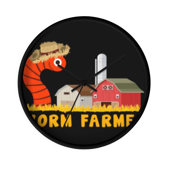 Discover Worm farmer - vermicomposting worm farmer Wall Clocks