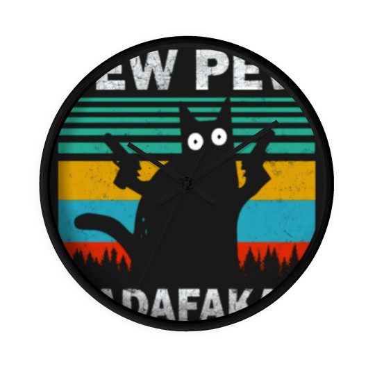 Discover CAT PEW PEW MADAFAKAS VINTAGE Wall Clocks Wall Clocks