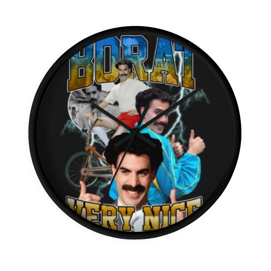 Discover Limited Borat Very Nice Vintage Wall Clocks, Gift For Women and Man Unisex Wall Clocks, Vintage 80s 90s Borat Fan Gift, Borat Wall Clocks