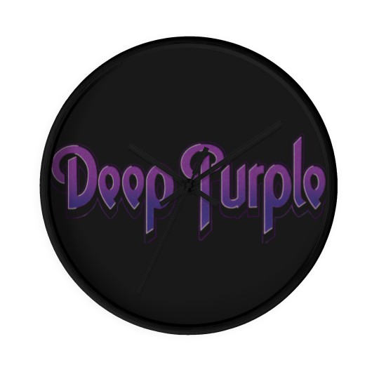 Discover Deep Purple Unisex Wall Clocks: Vintage Logo