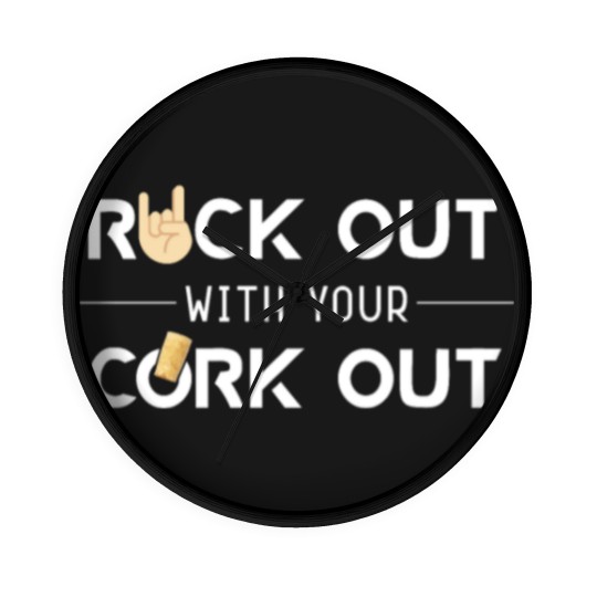 Discover Wine Enthusiast Wall Clocks Rock Out With Your Cork Ou Wall Clocks