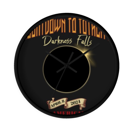 Discover Total Solar Eclipse Wall Clocks April 8th 2024, Rock Concert Tour Wall Clocks with Path of Totality Cities