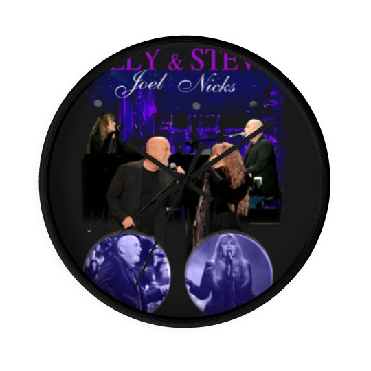 Discover Two Icons One Night Bill Joel and Nick Stevie Tour 2023 Wall Clocks