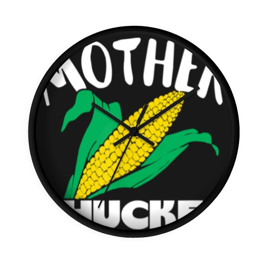 Discover Mother Shucker Mom Pun Funny Corn Farmer Mom Gift Wall Clocks Wall Clocks