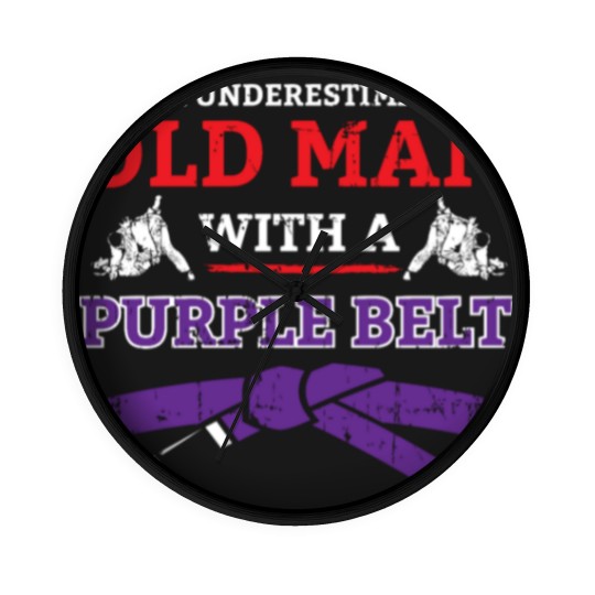Discover Jiu Jitsu Wall Clocks Old Man Wall Clocks Purple Belt Wall Clocks Wall Clocks