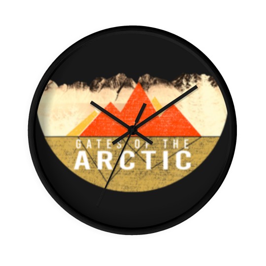 Discover Retro USA Mountain - Gates Of The Arctic National Wall Clocks