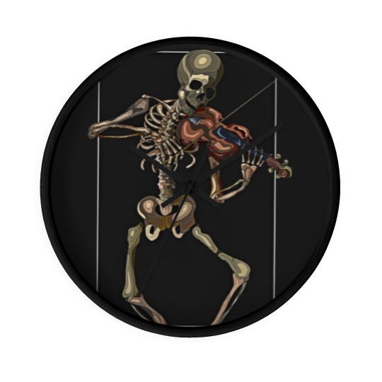 Discover Skeleton with violin - Skeleton - Wall Clocks