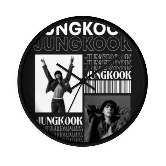 Discover Jungkookie Graphic 90s Wall Clocks,Jungkook Bts Wall Clocks, Vintage JungKook 90s Bootleg Wall Clocks