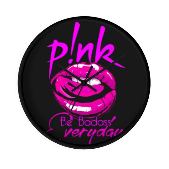 Discover Pink Be Badass Every Day Wall Clocks, Pink Summer Carnival 2023 Wall Clocks