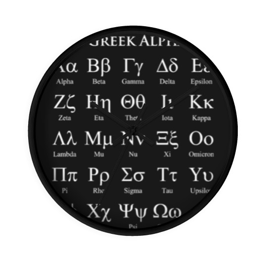 Discover The Greek Alphabet Wall Clocks