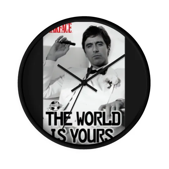 Discover Scarface The World Is Yours Wall Clocks, Al Pacino Wall Clocks