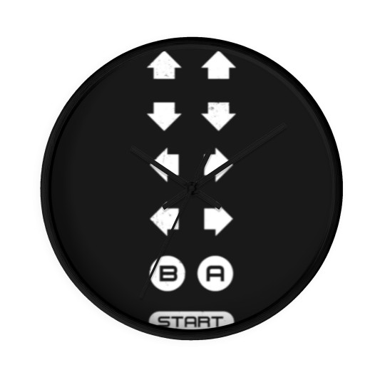Discover Contra Code - Konami Code - Wall Clocks