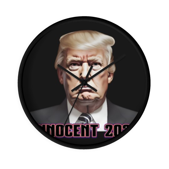 Discover President Donald J. Trump Not Guilty 2023 Indictment Wall Clocks
