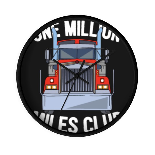 Discover One Million Miles Club Diesel Truck Driver Trucker Wall Clocks