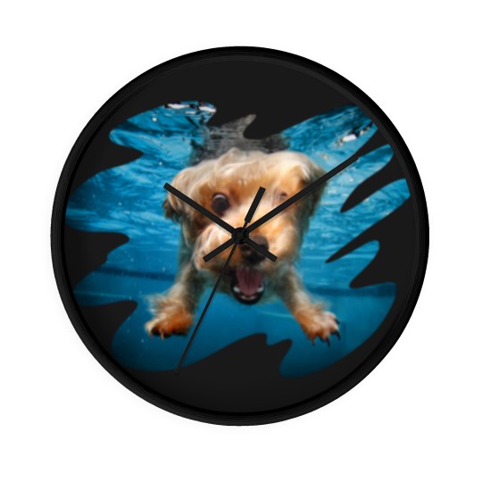 Discover Underwater Dogs Brady by Seth Casteel Wall Clocks