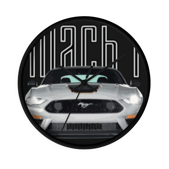 Discover MACH 1 Mustang GT 5.0L V8 Performance Car Fighter Jet Gray STANCE - Mach 1 Mustang - Zip Wall Clocks