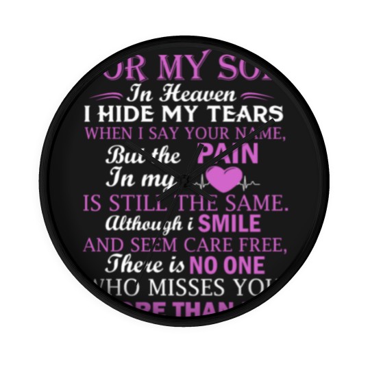 Discover For My Son In Heaven Wall Clocks