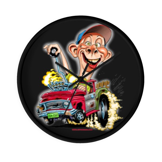 Discover Bubba J Hot Rod Pick Up Truck Wall Clocks