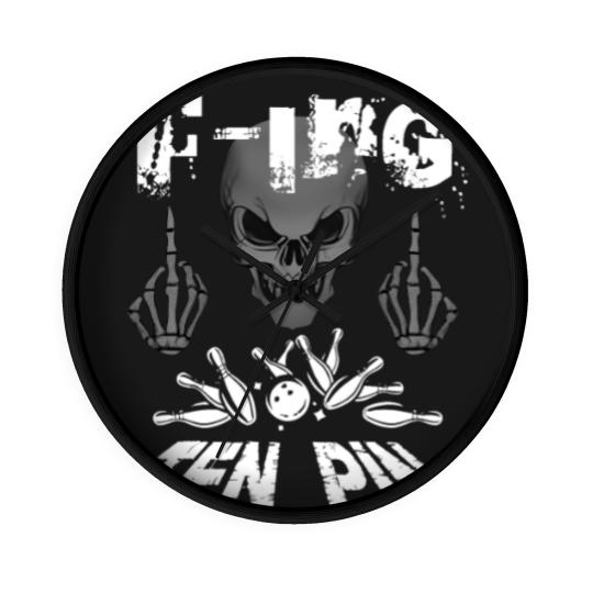 Discover Funny F-ing Ten Pin Bowling Sports Wall Clocks