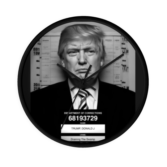 Discover Trump Mugshot Wall Clocks