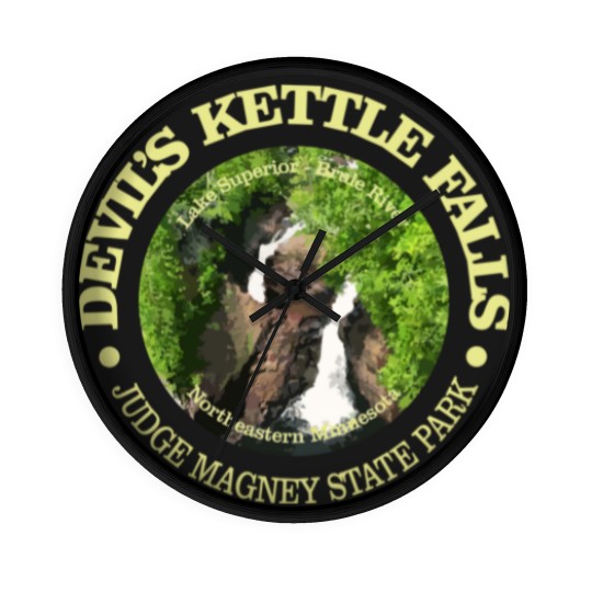 Discover Devil's Kettle Falls Wall Clocks