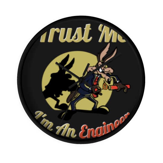 Discover TRUST ME IM AN ENGINEER Wall Clocks