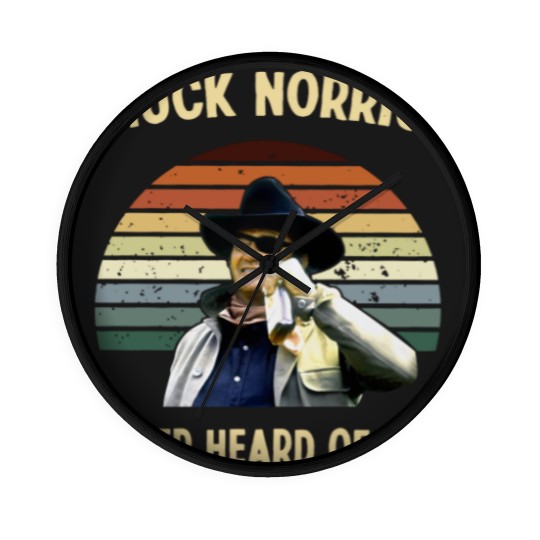 Discover Chuck Norris Never Heard Of Her Vintage Wall Clocks, John Wayne Cowboy Wall Clocks