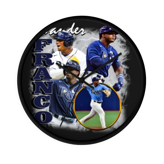 Discover Wander Franco Wall Clocks, Baseball Wall Clocks, Classic 90s Graphic Wall Clocks