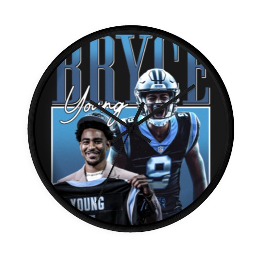 Discover Bryce Young Carolina Panthers Wall Clocks