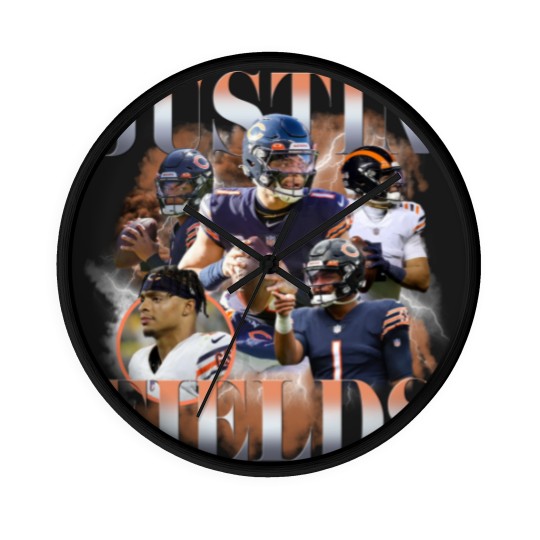 Discover JUSTIN FIELDS Wall Clocks - Chicago Bears - Vintage Retro 90s bootleg