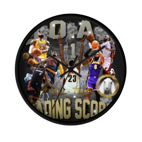 Discover lebron james #1 all-time leading scorer vintage style 90's bootleg Wall Clocks