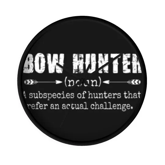 Discover Bow Hunter Definition funny hunting Wall Clocks