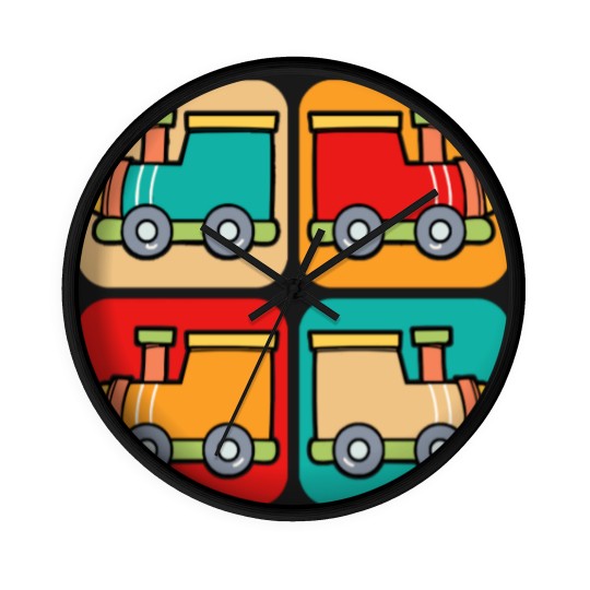 Discover Train Wall Clocks Little Retro Trains I Kids I Railway I Toddler Train Wall Clocks Wall Clocks