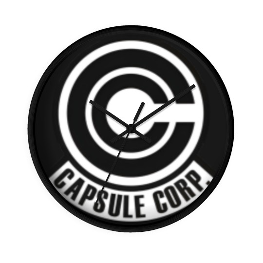 Discover Capsule corp original logo Wall Clocks