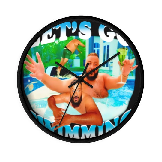Discover Lets Go Swimming Dj Khaled Wall Clocks, Dj Khaled Funny Wall Clocks, Dj Khaled Merch