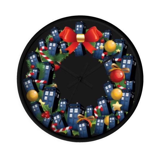 Discover Tardis Doctor Who Multiface Christmas Wreath - Doctor Who - Wall Clocks