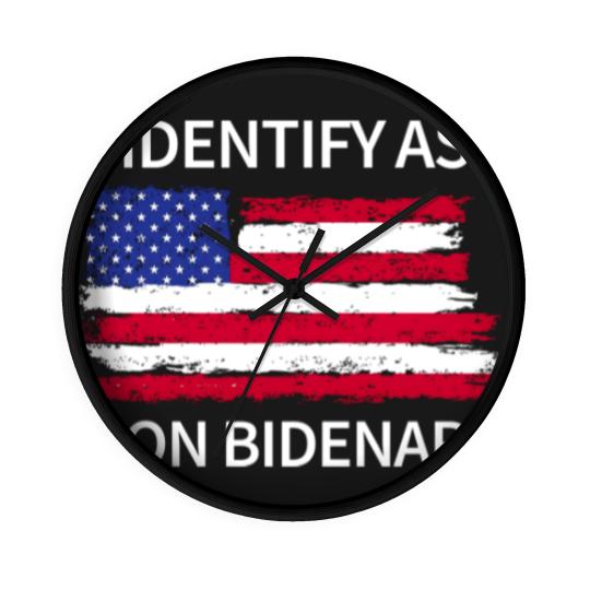 Discover I Identify As Non Bidenary Wall Clocks, Conservative Wall Clocks, Trump Wall Clocks