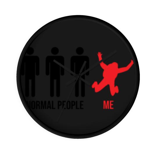 Discover Normal People Me Skydiver Skydive Funny Parachute Wall Clocks