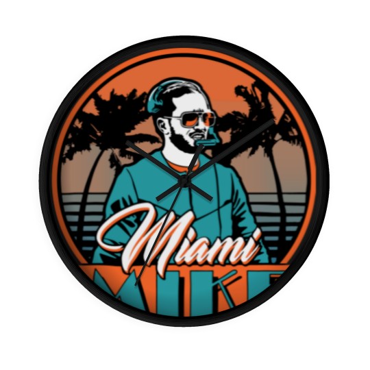 Discover Miami Mike Wall Clocks, Mike McDaniel Wall Clocks